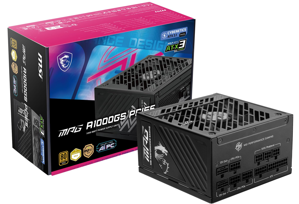 alimentation MSI A1000GS 80 PLUS Gold FULL MODULAIRE
